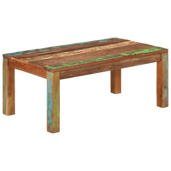 Mesa de centro de madeira reciclada 100x55x40 cm D