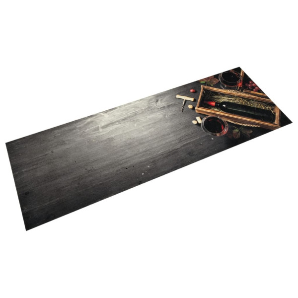 Alfombra de cocina lavable terciopelo botella de vino 60x180 cm D