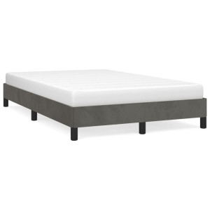 Estructura de cama terciopelo gris oscuro 120x190 cm D