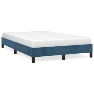 Estructura de cama terciopelo azul oscuro 120x190 cm D