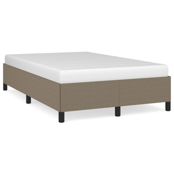 Estrutura de cama em tecido cinza taupe 120x190 cm D