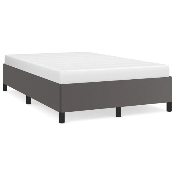 Estructura de cama cuero sintético gris 120x190 cm D