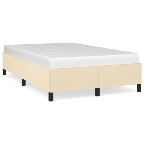 Estructura de cama tela crema 120x190 cm D