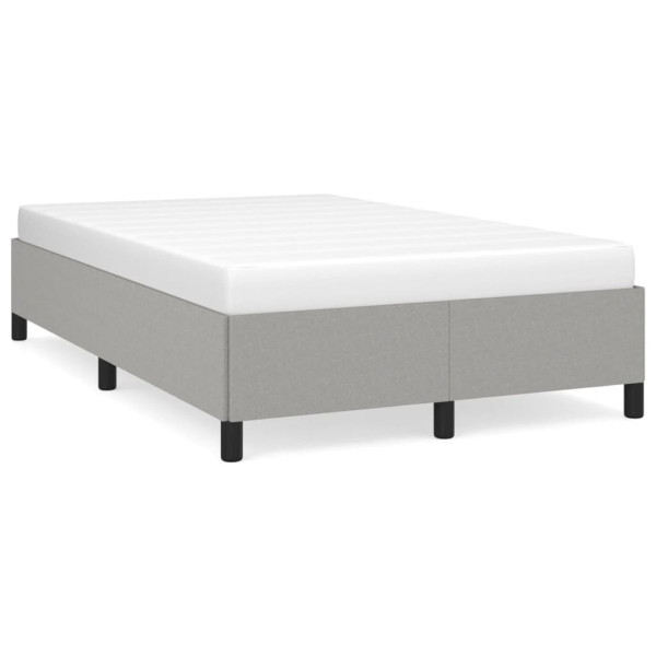 Estrutura de cama de tecido cinza claro 120x190 cm D