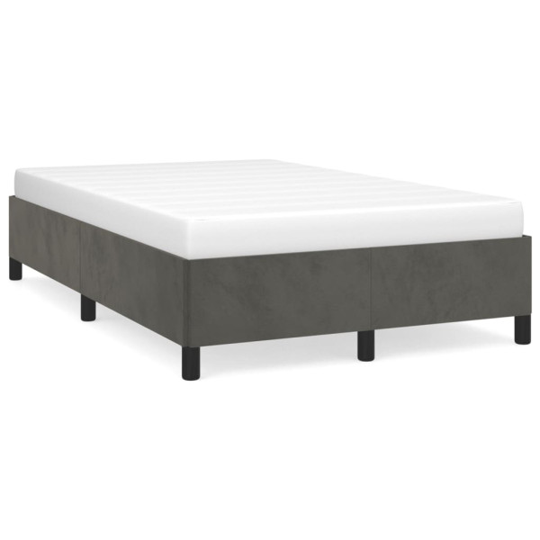 Estrutura de cama em veludo cinza escuro 120x190 cm D