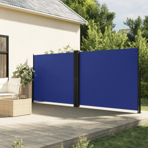 Toldo lateral retráctil azul 160x1200 cm D