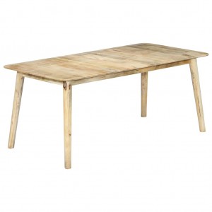 Mesa de jantar de madeira maciça de mangue 180x90x76 cm D