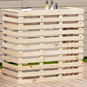 Mesa alta bar de jardín madera maciza de pino 113.5x50x103 cm D