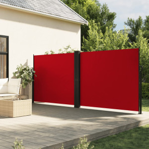 Toldo lateral retráctil rojo 160x1200 cm D