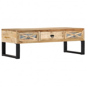 Mesa de centro de madera maciza de mango 110x50x38 cm D