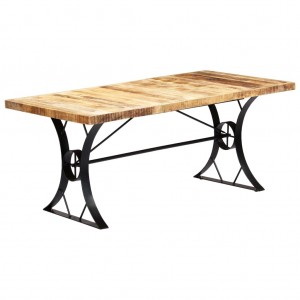 Mesa de jantar de madeira maciça de mangue 180x90x76 cm D