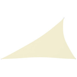 Toldo de vela triangular tela Oxford color crema 3x4x5 m D