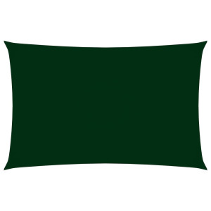 Toldo de vela rectangular tela Oxford verde oscuro 2.5x5 m D