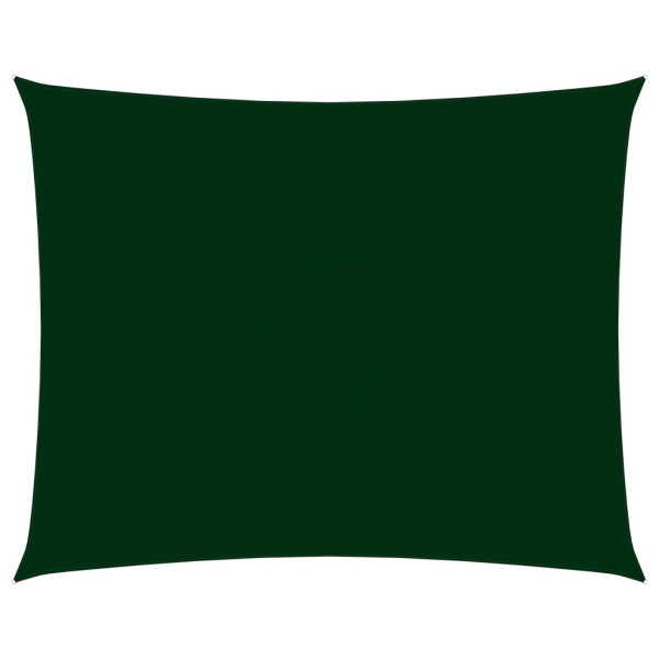 Toldo de vela retangular tecido Oxford verde escuro 3,5x5 m D
