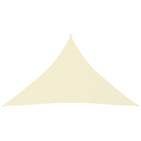 Toldo de vela triangular tecido Oxford cor creme 3x3x4.24 m D