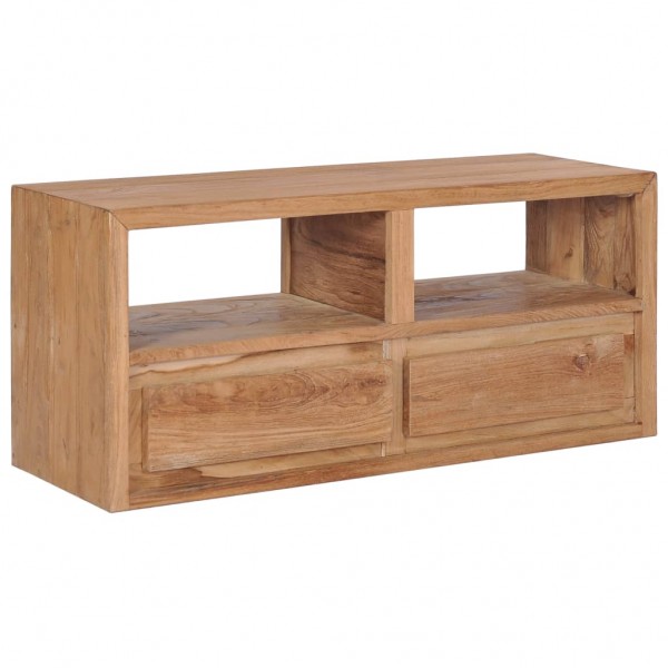 Mueble de TV madera maciza de teca 90x30x40 cm D