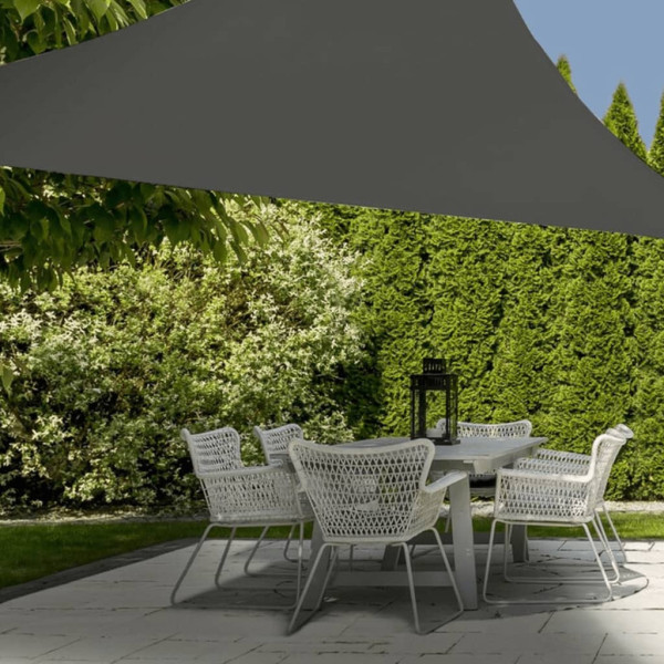 ProGarden Toldo triangular cinza 3,6x3,6x3,6 m D