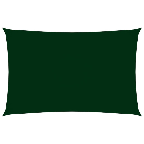 Toldo de vela rectangular tela Oxford verde oscuro 2x5 m D