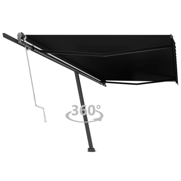 Toldo automático de pé cinzento 500x300 cm D