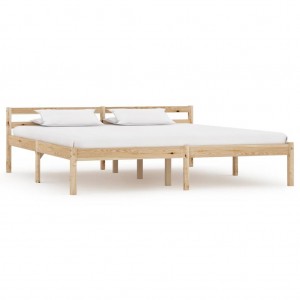 Estrutura de cama de madeira maciça de pinho 180x200 cm D