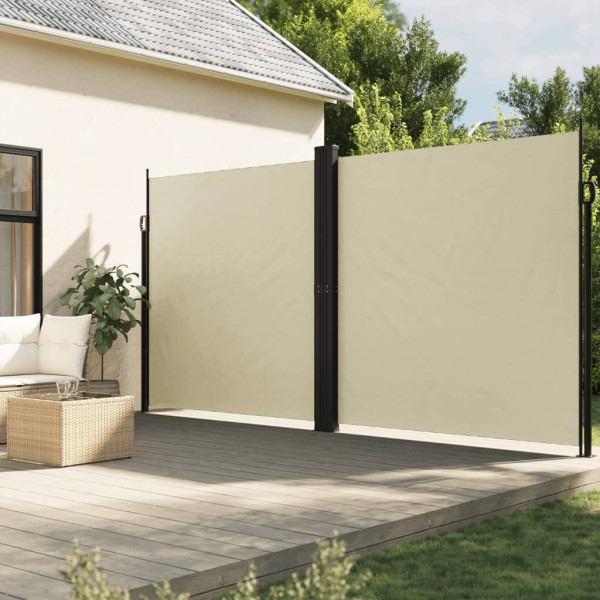 Toldo lateral retrátil creme 220x600 cm D