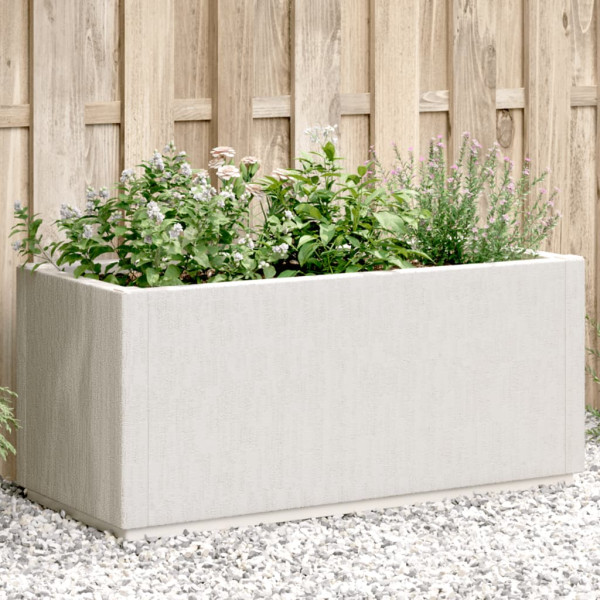 Jardinera PP blanco 80x36x35 cm D