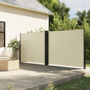 Toldo lateral retráctil crema 180x600 cm D