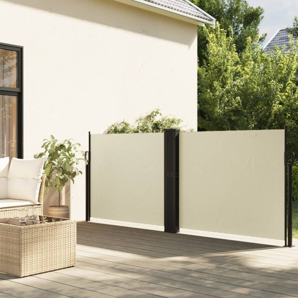 Toldo lateral retrátil creme 140x600 cm D