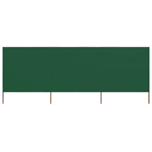 Paravientod de playa de 3 paneles tela verde 400x160 cm D