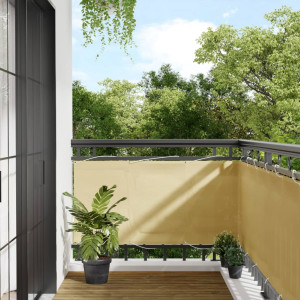 Pantalla de balcón 100% poliéster Oxford color arena 75x1000 cm D