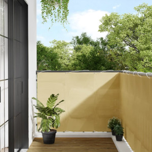 Pantalla de balcón 100% poliéster Oxford color arena 120x700 cm D