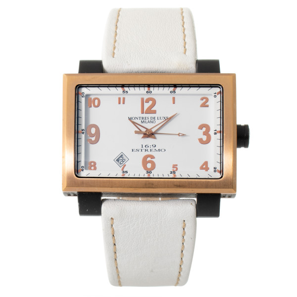 RELÓGIO MONTRES DE LUXE PARA MULHERES 091691WH-OURO (42MM) D