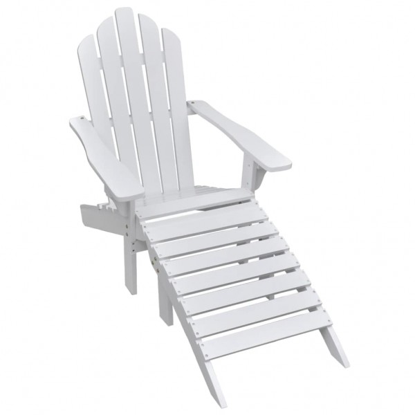 Cadeira de jardim com madeira branca otomana D