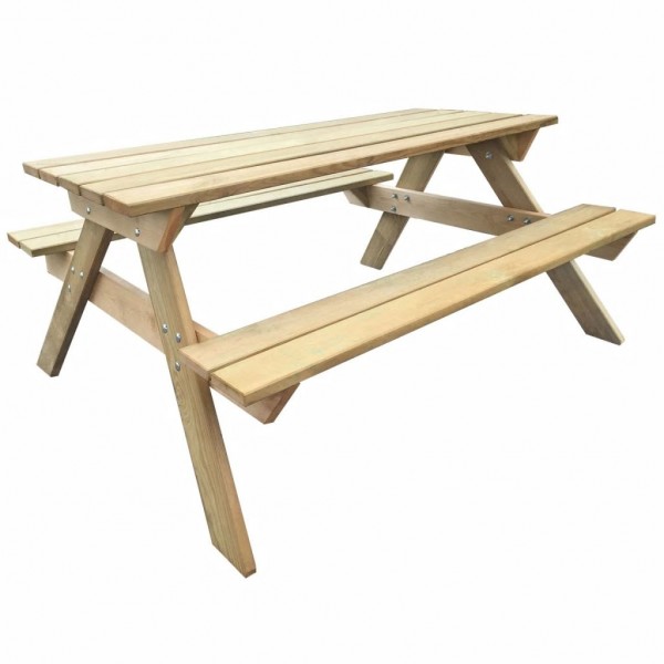 Mesa de picnic de madera de pino 150x135x71.5 cm D