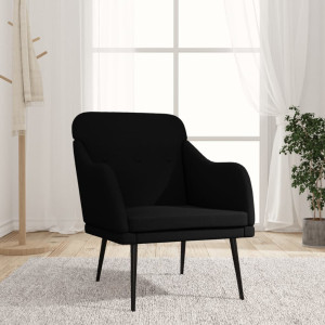 Sillón de tela negro 63x76x80 cm D