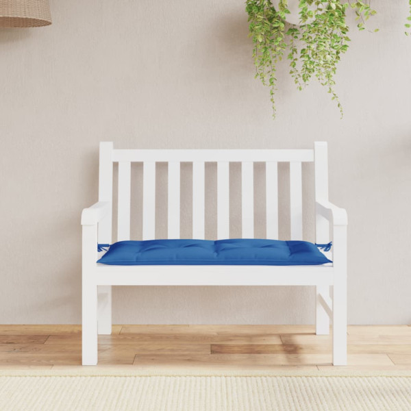 Almofada para banco de jardim tecido Oxford azul 110x50x7 cm D