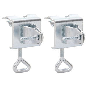 Braçadeiras de guarda-chuva de Varanda 2 pcs de aço galvanizado 32mm D