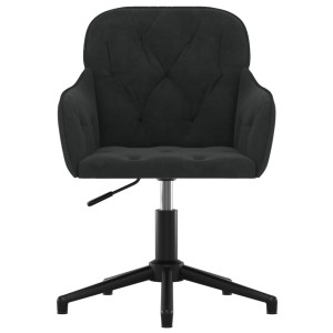 Silla de oficina giratoria de terciopelo negro D