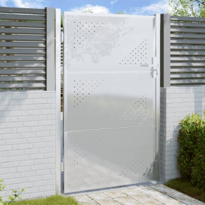 Porta de jardim de aço inoxidável 100x150 cm D