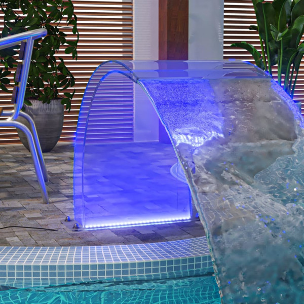 Fuente de piscina con LED RGB acrílico 50 cm D