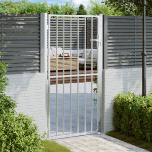Portão de jardim em aço inoxidável 100x200 cm D