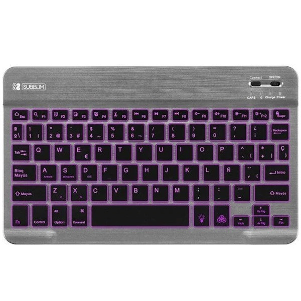 Teclado inalámbrico Subblim Smart Backlit gris M 2