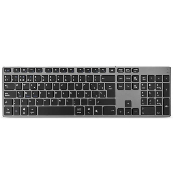 Teclado sem fio por Bluetooth Subblim 3ADE301 Advance Extended cinza D