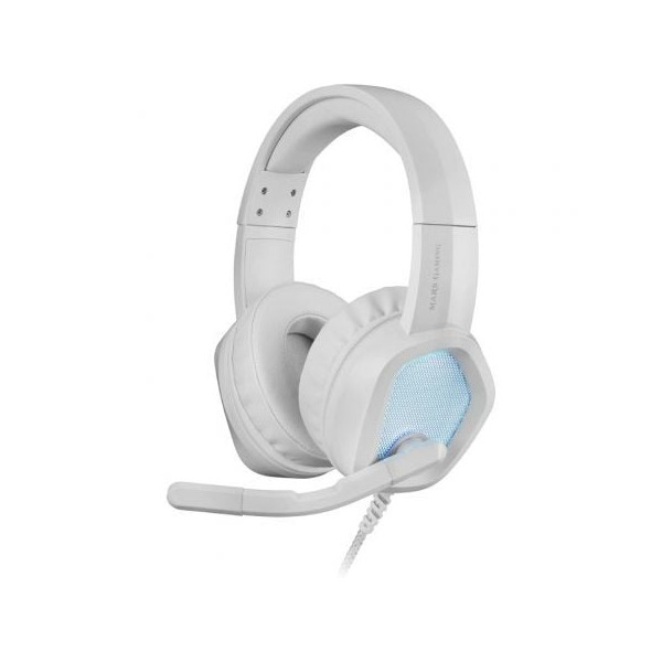 Fones de ouvido para jogos com microfone Mars Gaming MH320 branco D