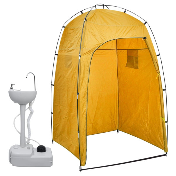 Lavabo portátil para camping con tienda de campaña 20 L D