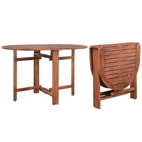 Mesa de jardín de madera de acacia maciza 120x70x74 cm D