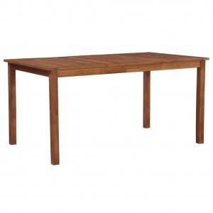 Mesa de jardim de madeira maciça de acacia 150x90x74 cm D