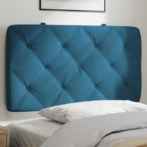Cabeça de cama acolchada veludo azul 80 cm D