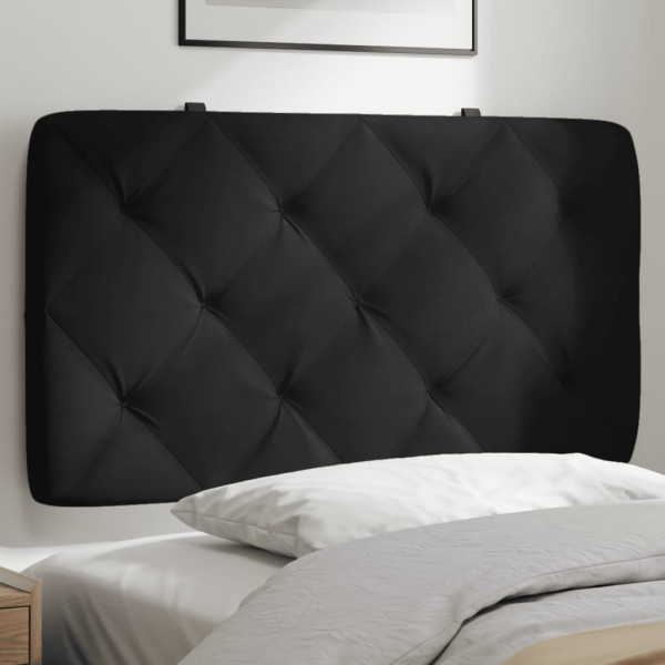 Cabecero de cama acolchado terciopelo negro 80 cm D