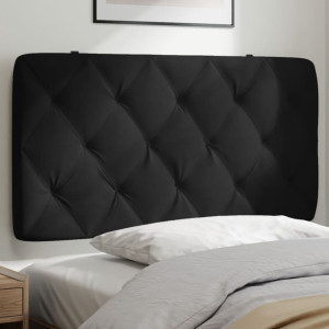 Cabecero de cama acolchado terciopelo negro 100 cm D